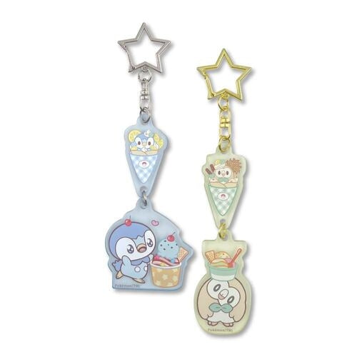 Piplup keychain set from Japan with frost acrylic design