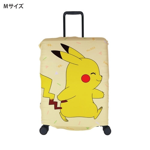 Pikachu Suitcase Cover M from Japan, featuring cute Pikachu face
