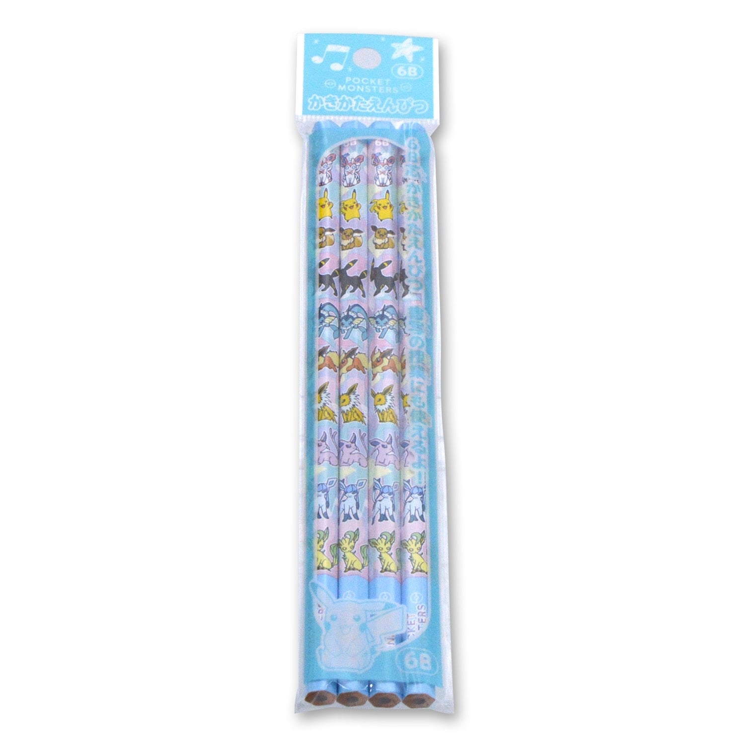 Kakikata Pencil 6B 4 pack pastel flakes with Charmander artwork from Japan