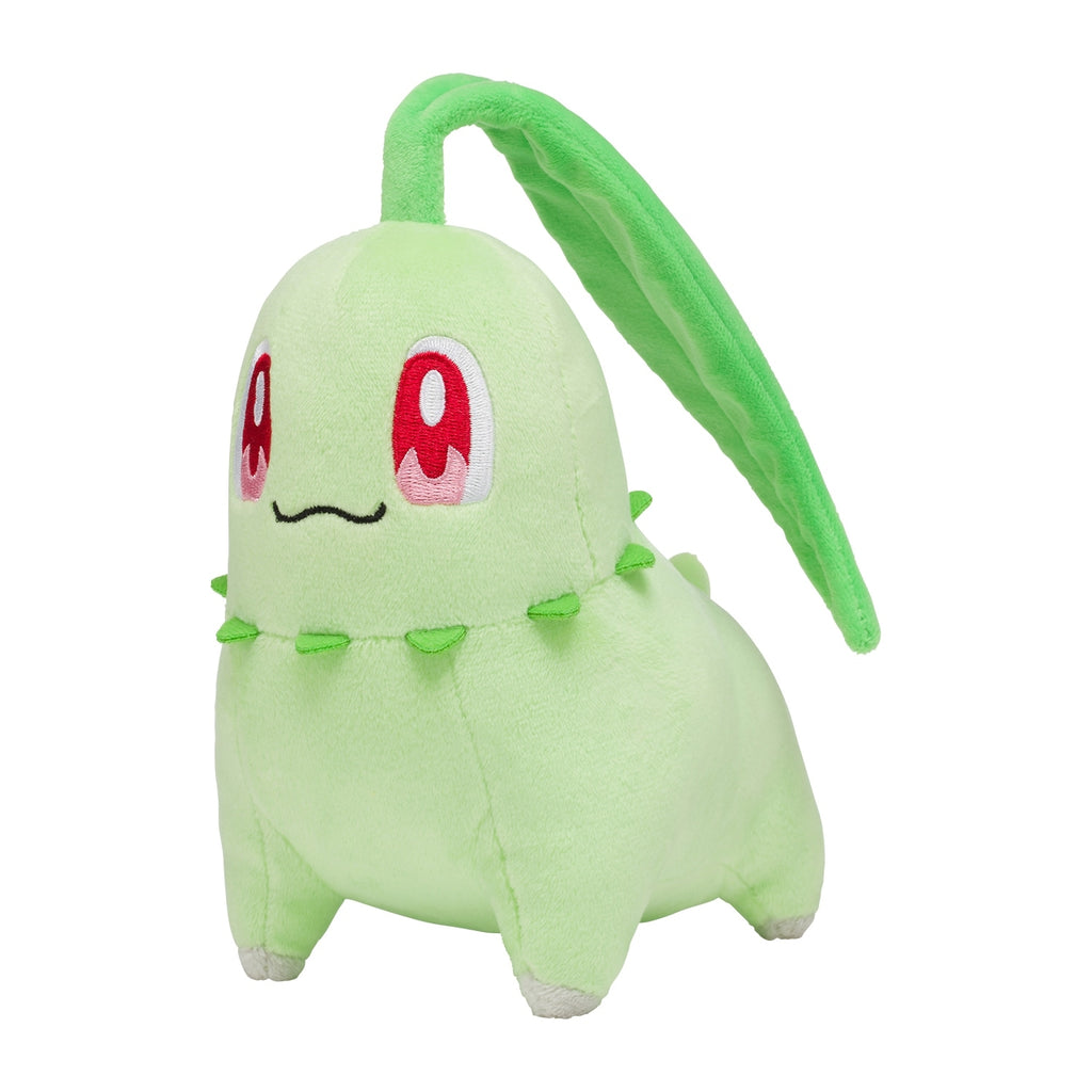 Authentic Chikorita stuffed animal, detailed leaf design from Japan