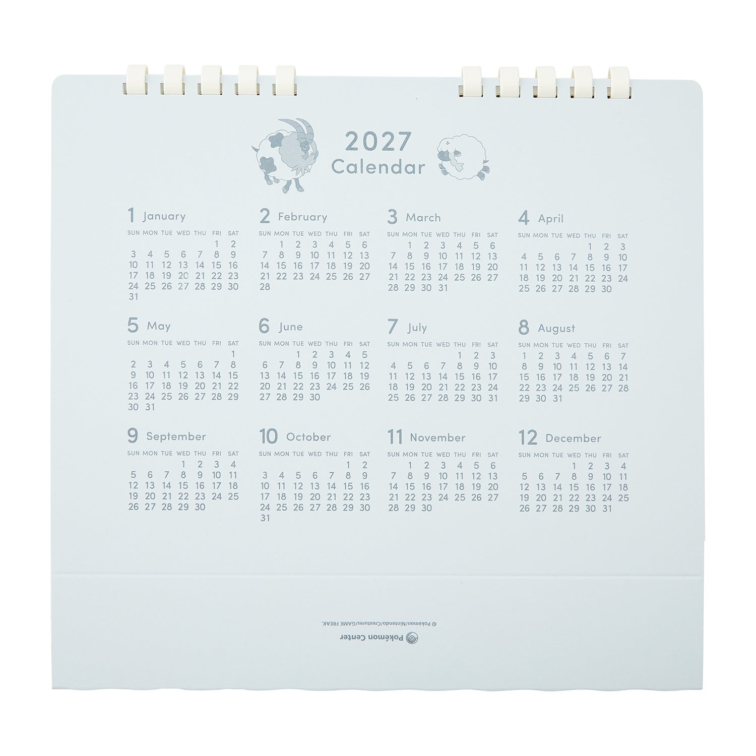 Pokemon Center Original Postcard Desk Calendar 2026 Seasonal Situations