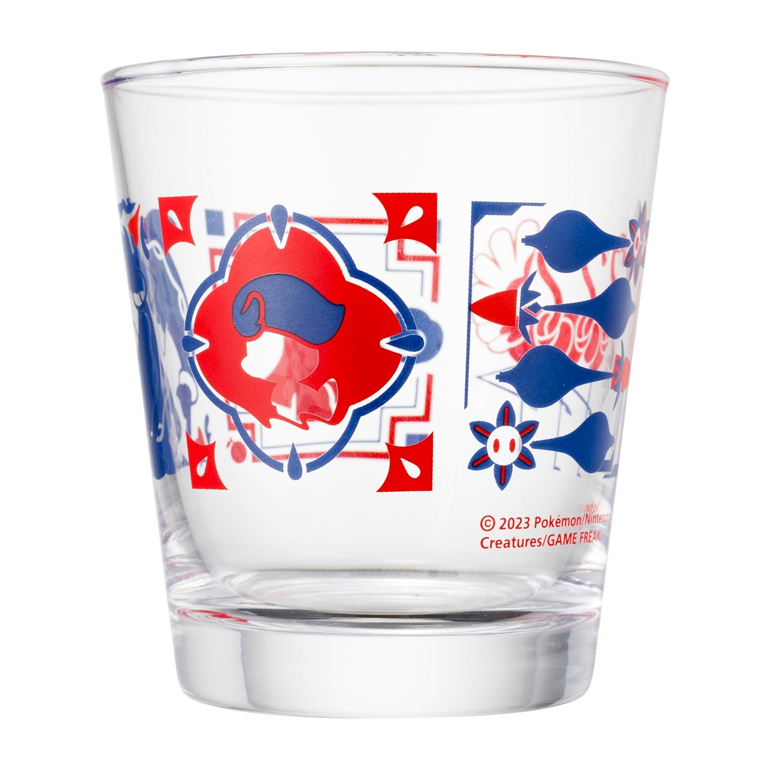 Glass Paldea tile red & blue