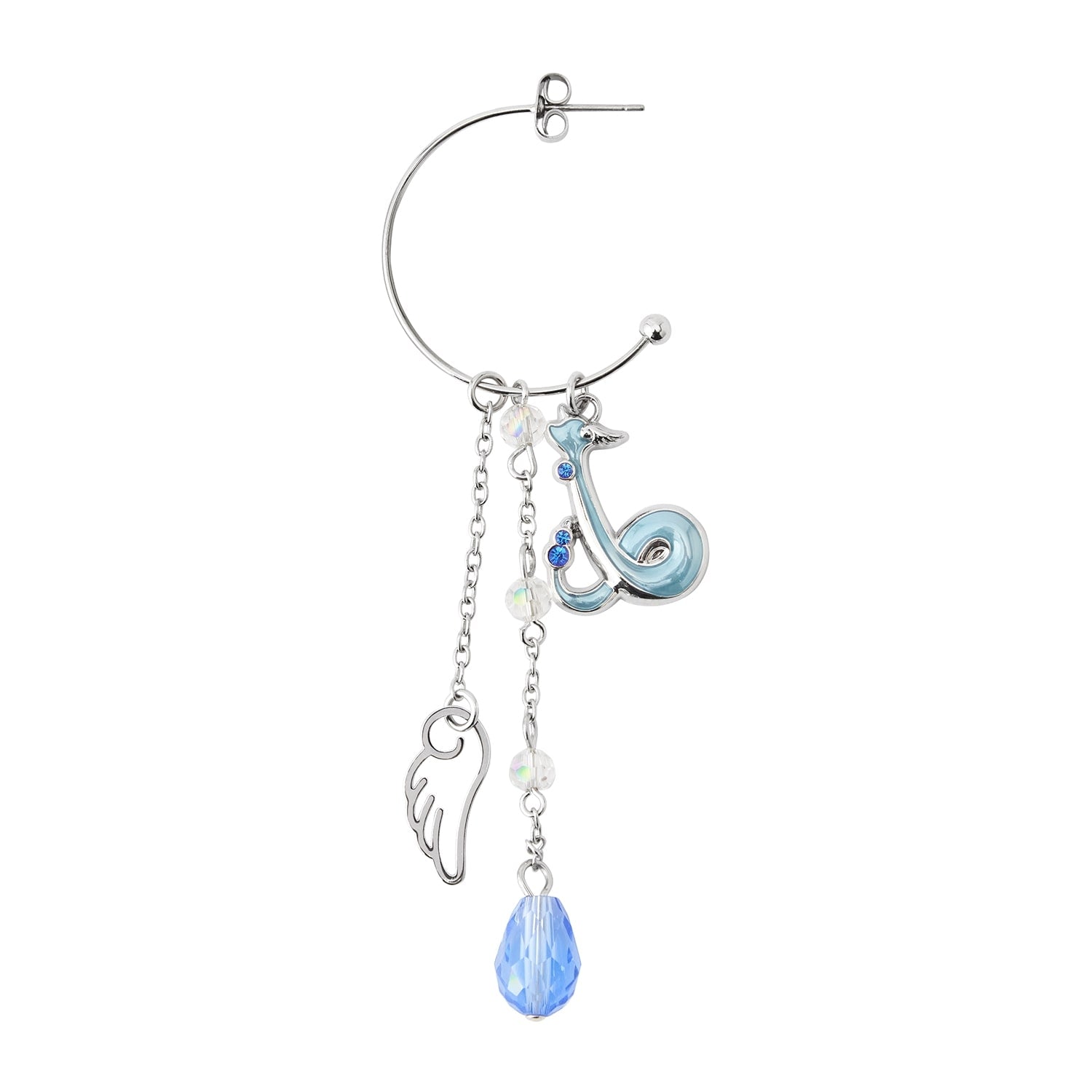 Authentic Hakuryu earrings with intricate details, shipped from Japan