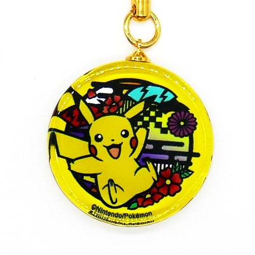 Pikachu glass netsuke, featuring Electric-type Pokemon from Kanto region