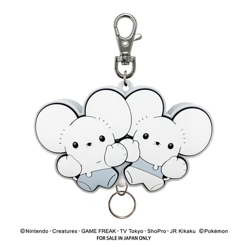 Tandemaus keychain with rubber reel design from Japan, featuring a Normal-type Pokemon