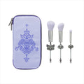 Pokemon Makeup Brush Set with pouch from Japan, featuring Hitomoshi Rampler Chandelure design