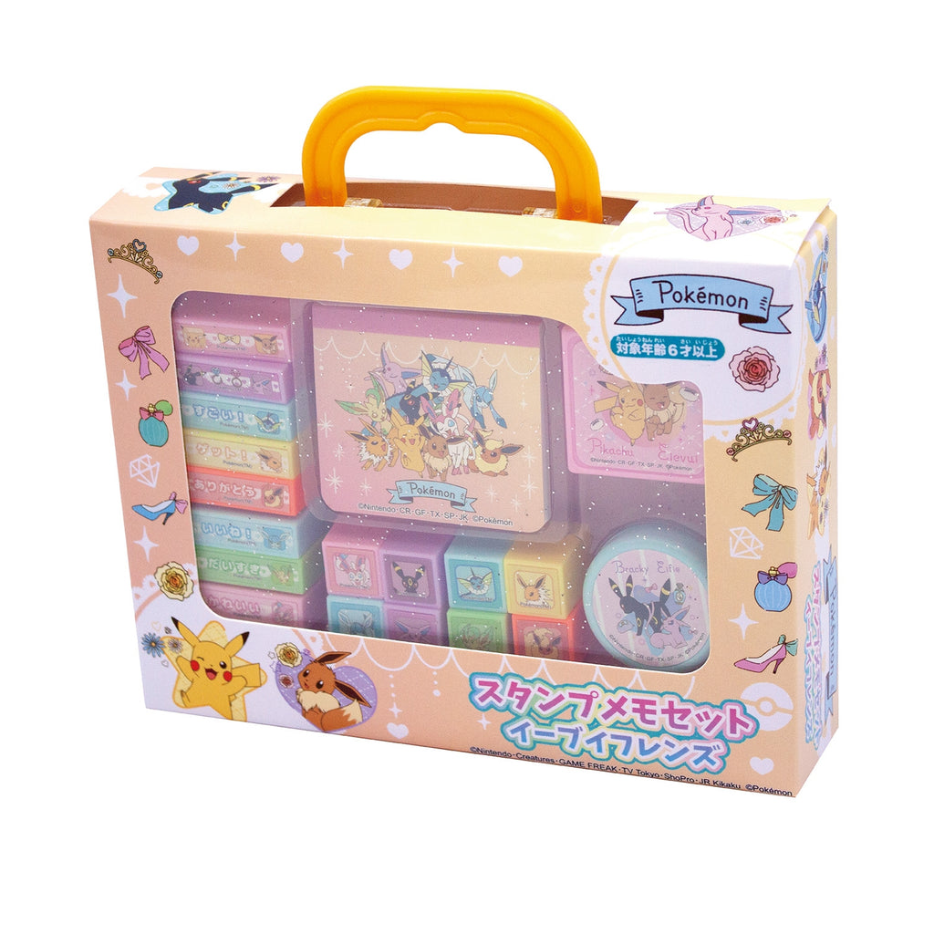 Eevee Stamp Memo Set from Japan, featuring cute Eevee friends