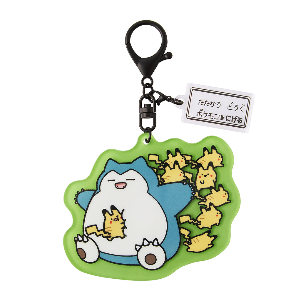 Miss Pikachu Snorlax Acrylic Keychain from Japan, featuring cute Pikachu design