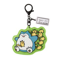 Miss Pikachu Snorlax Acrylic Keychain from Japan, featuring cute Pikachu design