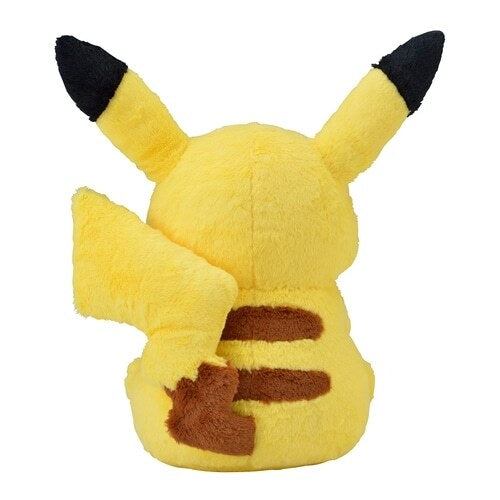 Cute Pikachu stuffed toy sitting down, imported from Japan