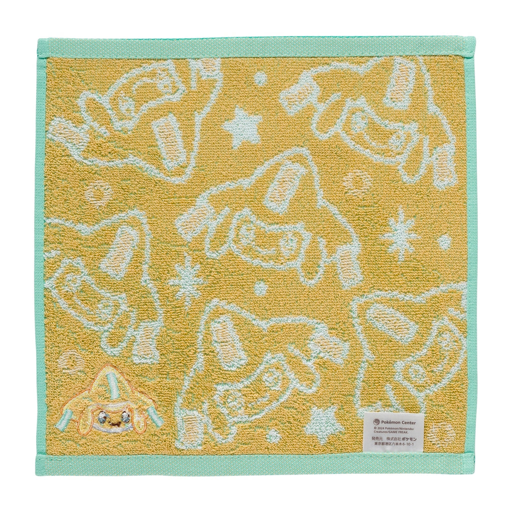 Authentic Jirachi Pokemon hand towel with unique design and Japanese packaging