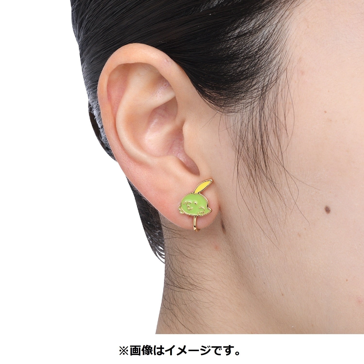 Close-up of Pokémon Earrings with Squirtle, shipped from Japan
