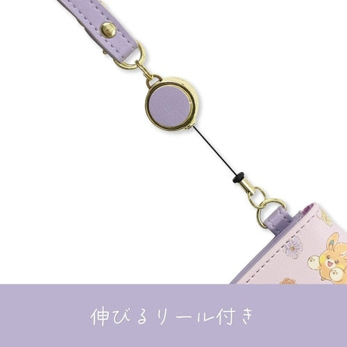 Pass case with bi-fold reel PK Flower