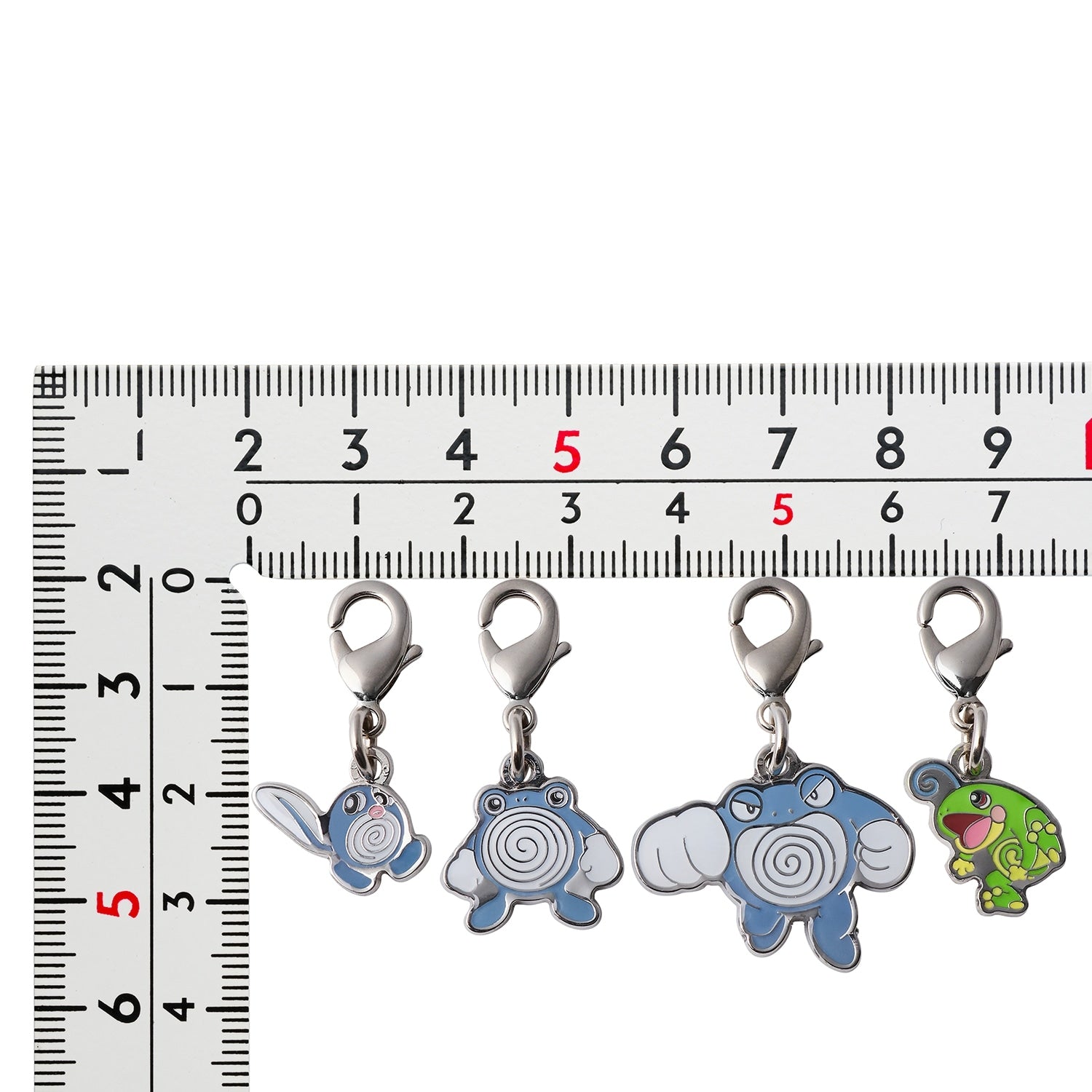 Japanese Pokemon Metal Charms 060, 061, 062, fine detail and compact size from Japan