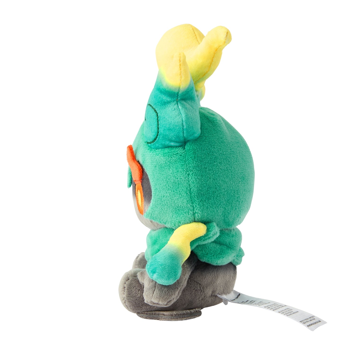 Rare Marshadow Pokémon Plush Toy from Japan, standing on rock base