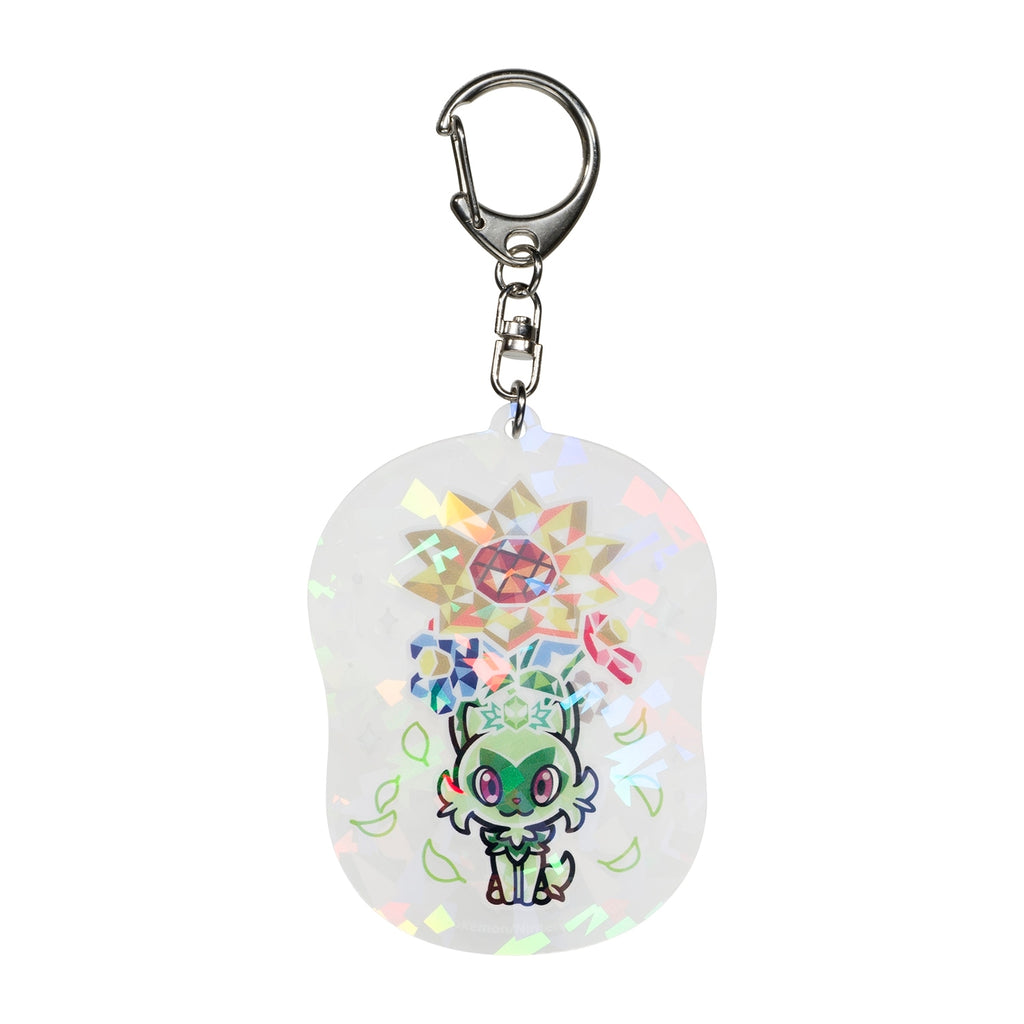 Acrylic Kusa Terrace Tarunya Oha keychain figure with Sprigatito design from Japan