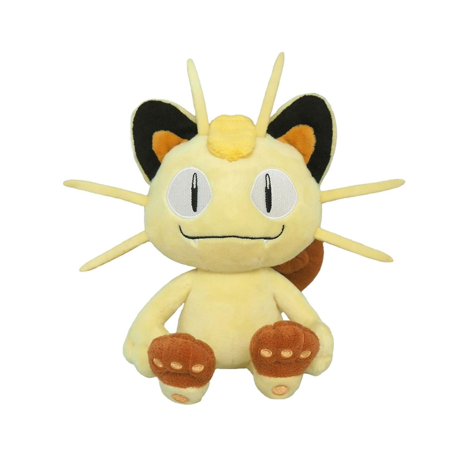 Authentic Japanese Meowth plushie, detailed texture and colors