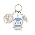 3-row acrylic key chain Piplup & Mokuro Pokepiece