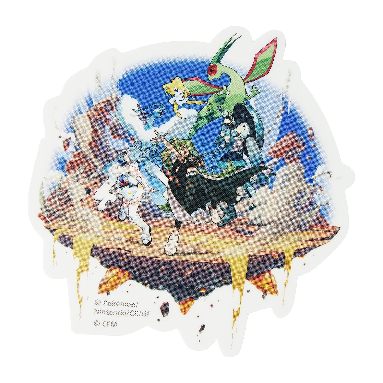 Japanese anime collectible sticker set, Poke Miku 18 Harmony Stage from Pokemon Center Japan