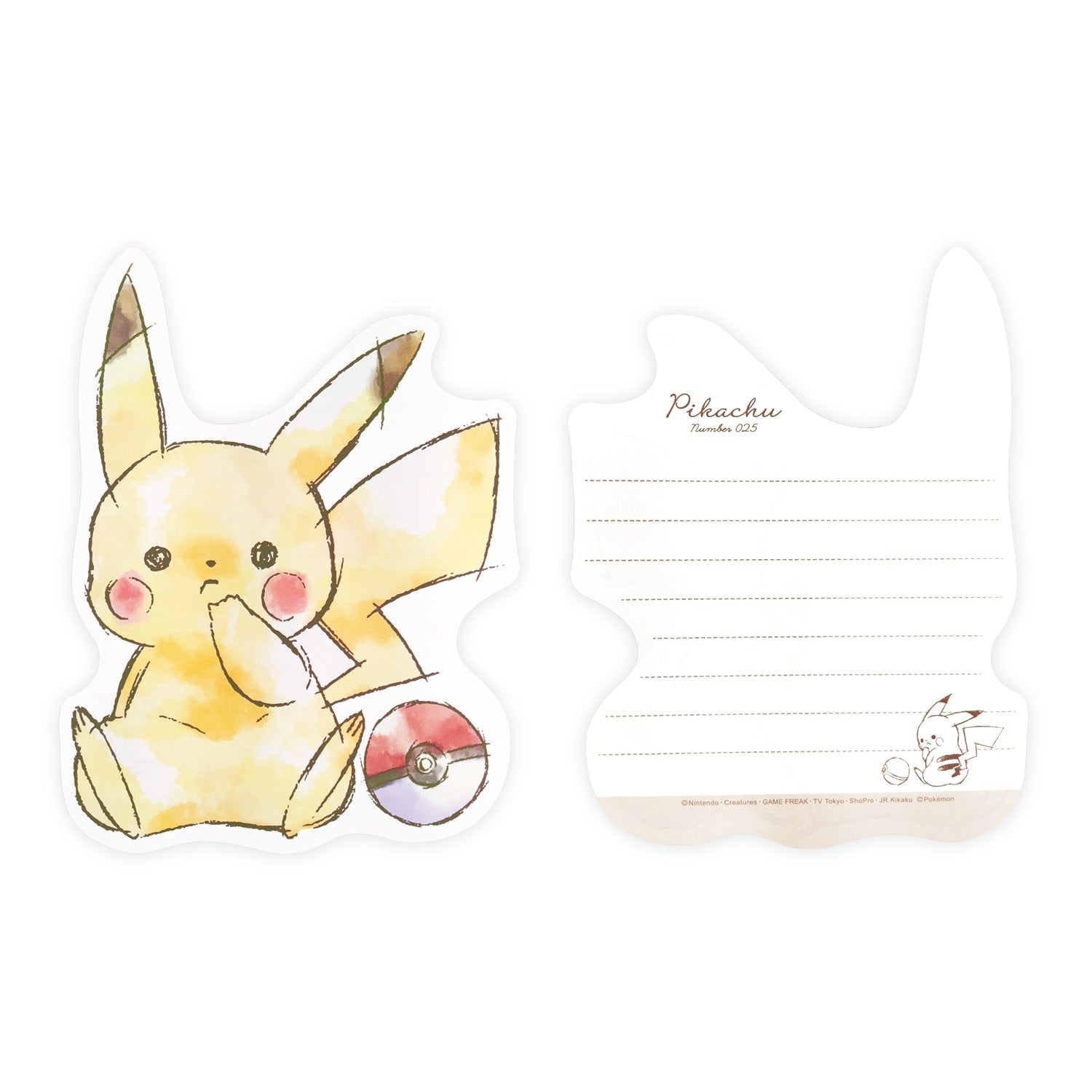 Die-cut letter “Pikachu number025” Pikachu Komawari