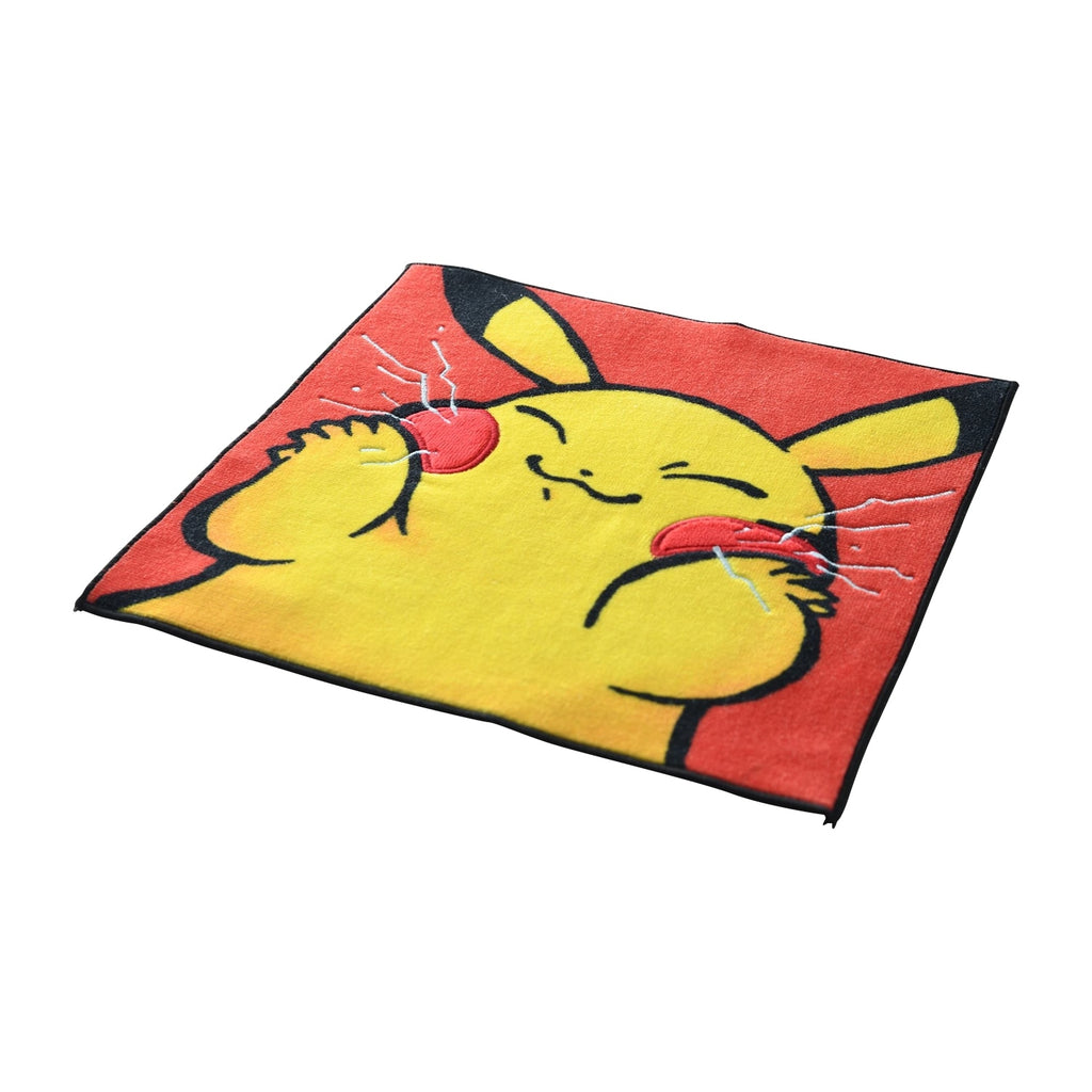 Pikachu character design on soft hand towel from Japan