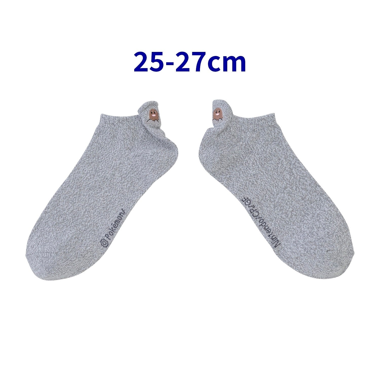 [Choice] Short socks with heel embroidery Digda (23-25cm) / (25-27cm)