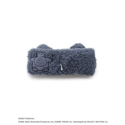 Close-up of Snorlax's face on the Gelato Pique hair band, made in Japan