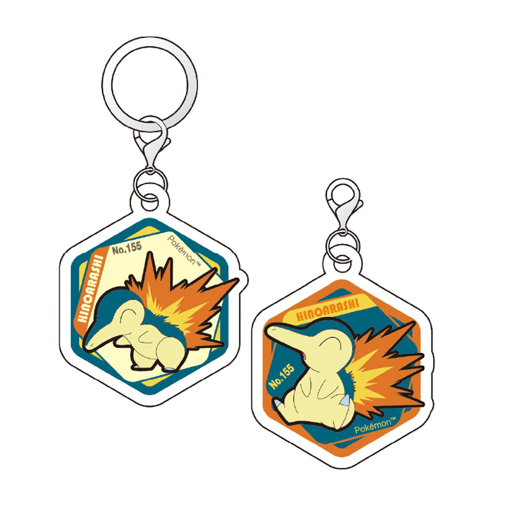 Cyndaquil Acrylic Marker Charm from Japan, featuring Fire Mouse Pokemon design