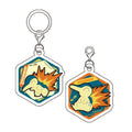 Cyndaquil Acrylic Marker Charm from Japan, featuring Fire Mouse Pokemon design