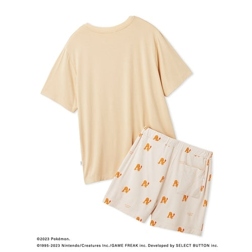 [gelato pique] Cool touch print T-shirt & shorts set Orange
