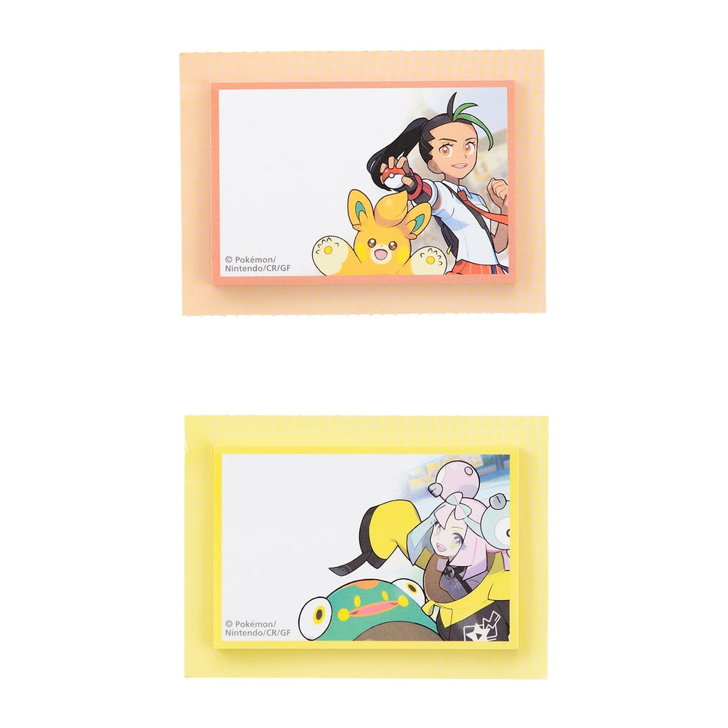 Close-up of POKÉMON TRAINERS Nemo & Nanjamo Sticky Set featuring anime-style artwork from Japan