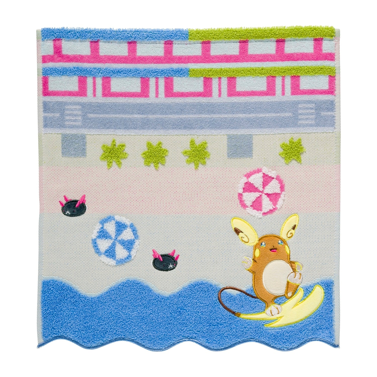 Alolan Raichu guest towel from Japan, featuring cute Pokemon character design