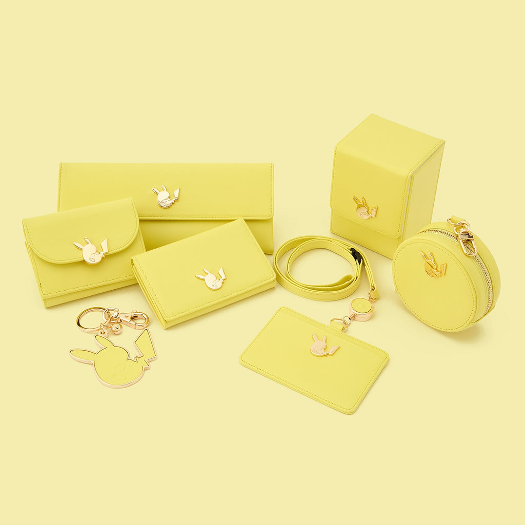 Japanese Pikachu leather keychain with official Pokemon Center Japan packaging