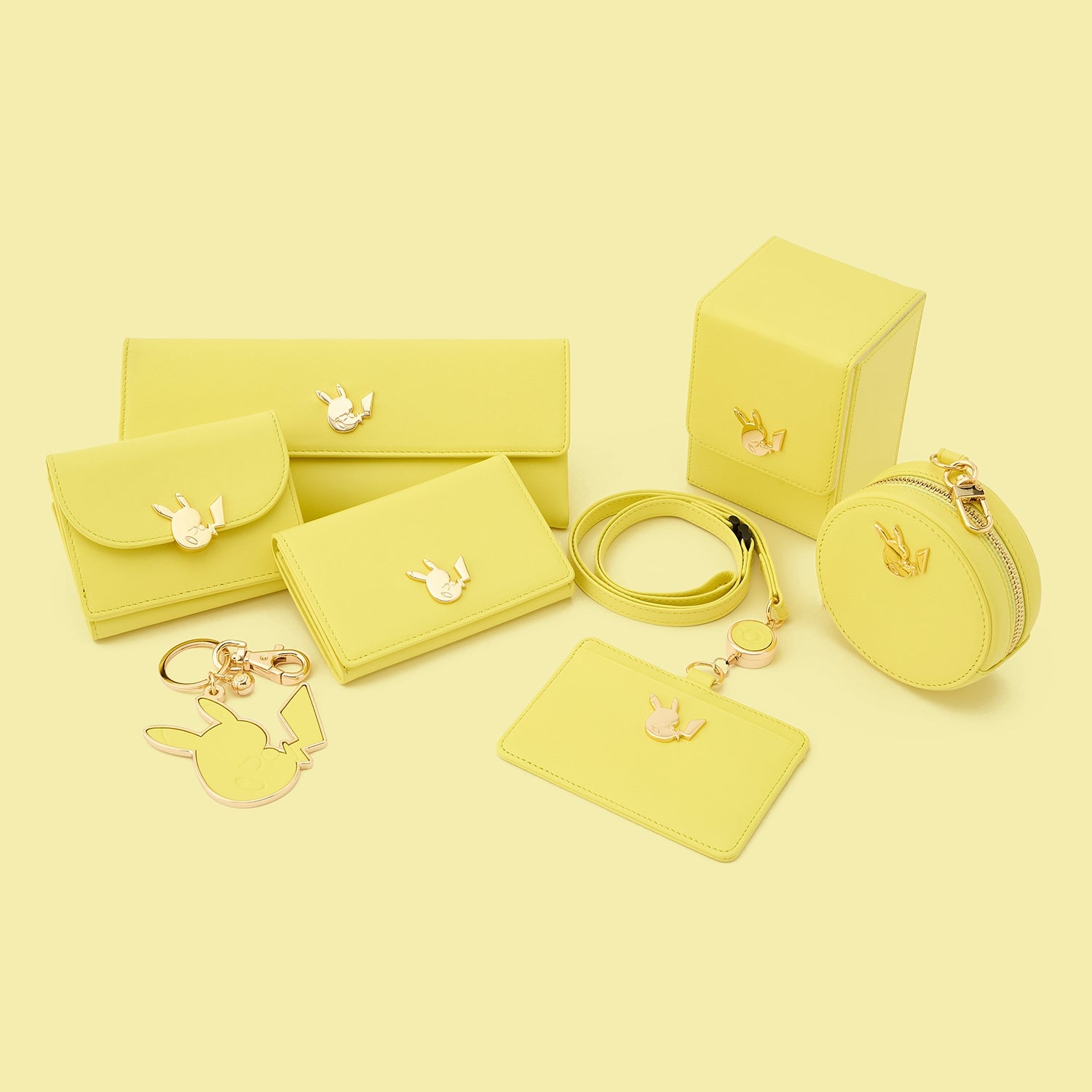 Japanese Pikachu leather keychain with official Pokemon Center Japan packaging