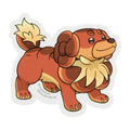 Pokemon Sticker Bautzel from Japan, featuring Dachsbun the Dog Pokemon, fairy-type generation 9 Paldea Pokemon