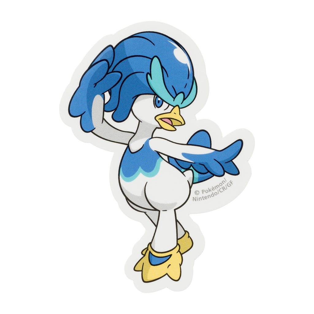 Pokemon Quaxwell Sticker from Japan, featuring Water-type design