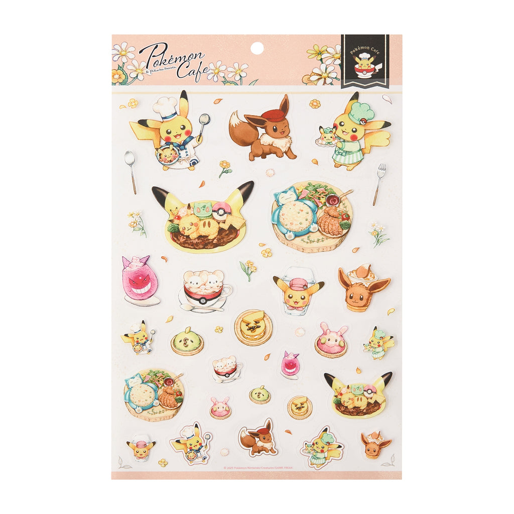 Pokemon Cafe & Pikachu Sweets Vendor sticker from Japan, featuring official artwork