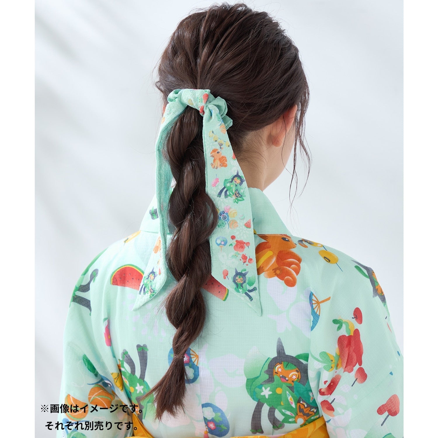 Pokemon Ribbon Scrunchy with official Pokemon Center Online packaging from Japan