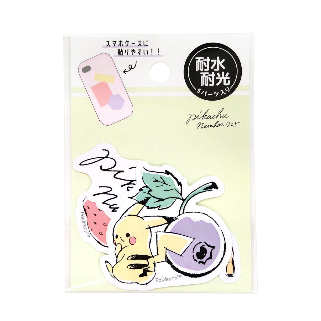Mini deco collage sticker “Pikachu number025” FRUITS