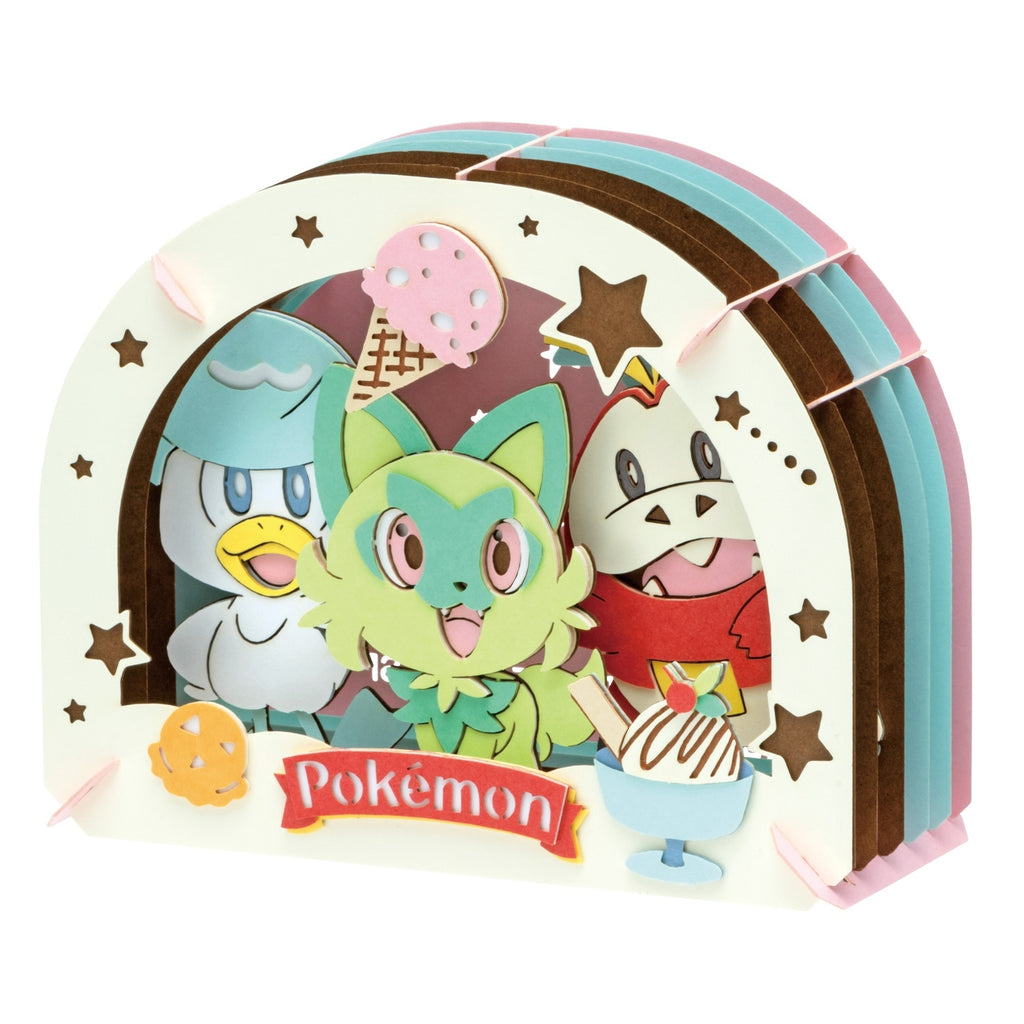 Pokemon Paper Theater Waku Waku Ice Cream Vendor figure from Japan, colorful ice cream cart