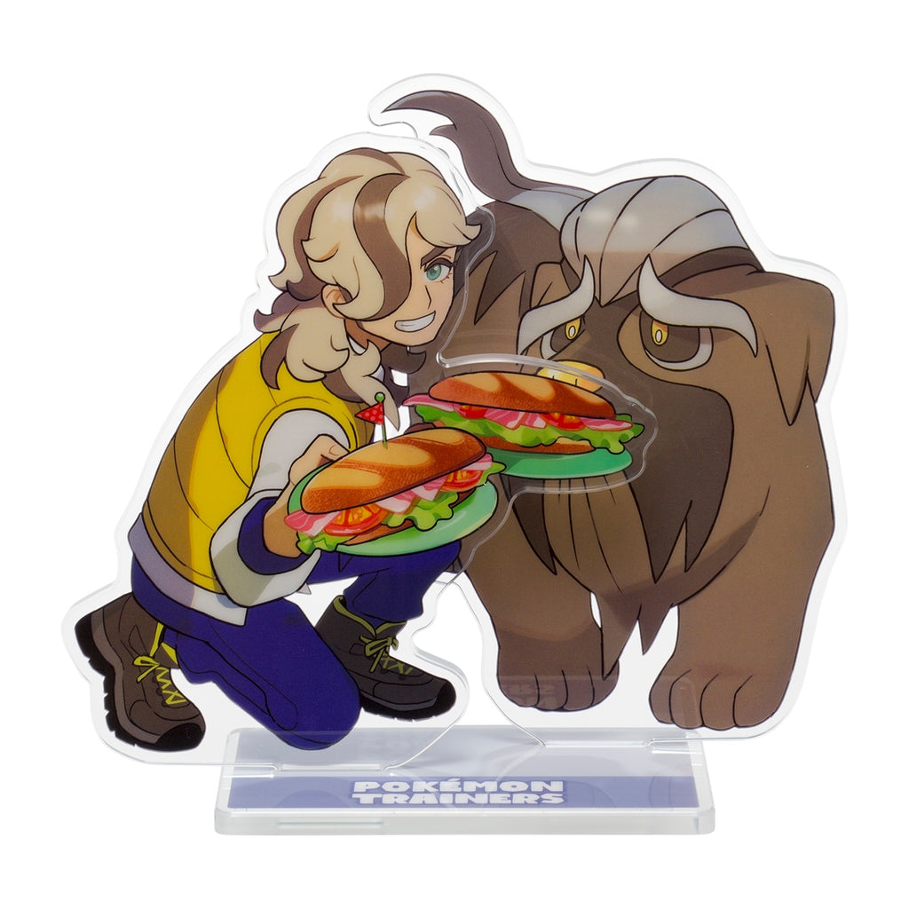 Close-up of Mabosstiff on Pokémon Trainers Pepper & Mafitif Acrylic Stand, official Japan product