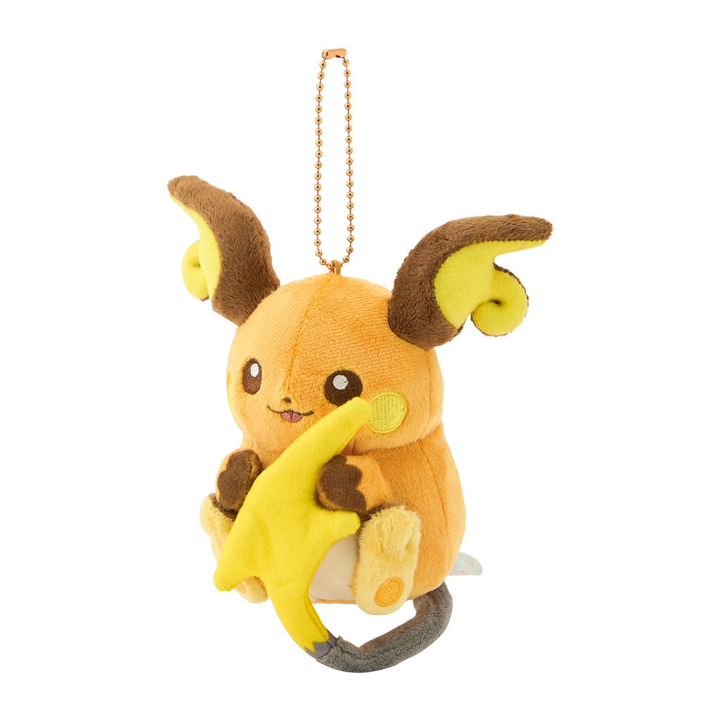 Raichu and Alolan Raichu magnet mascots from Japan, sticking together