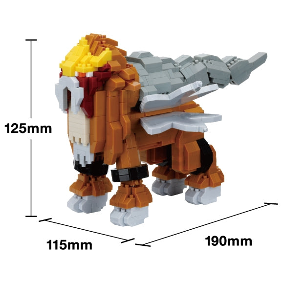 Japanese Nanoblock Entei Deluxe Edition, rare Pokemon figure