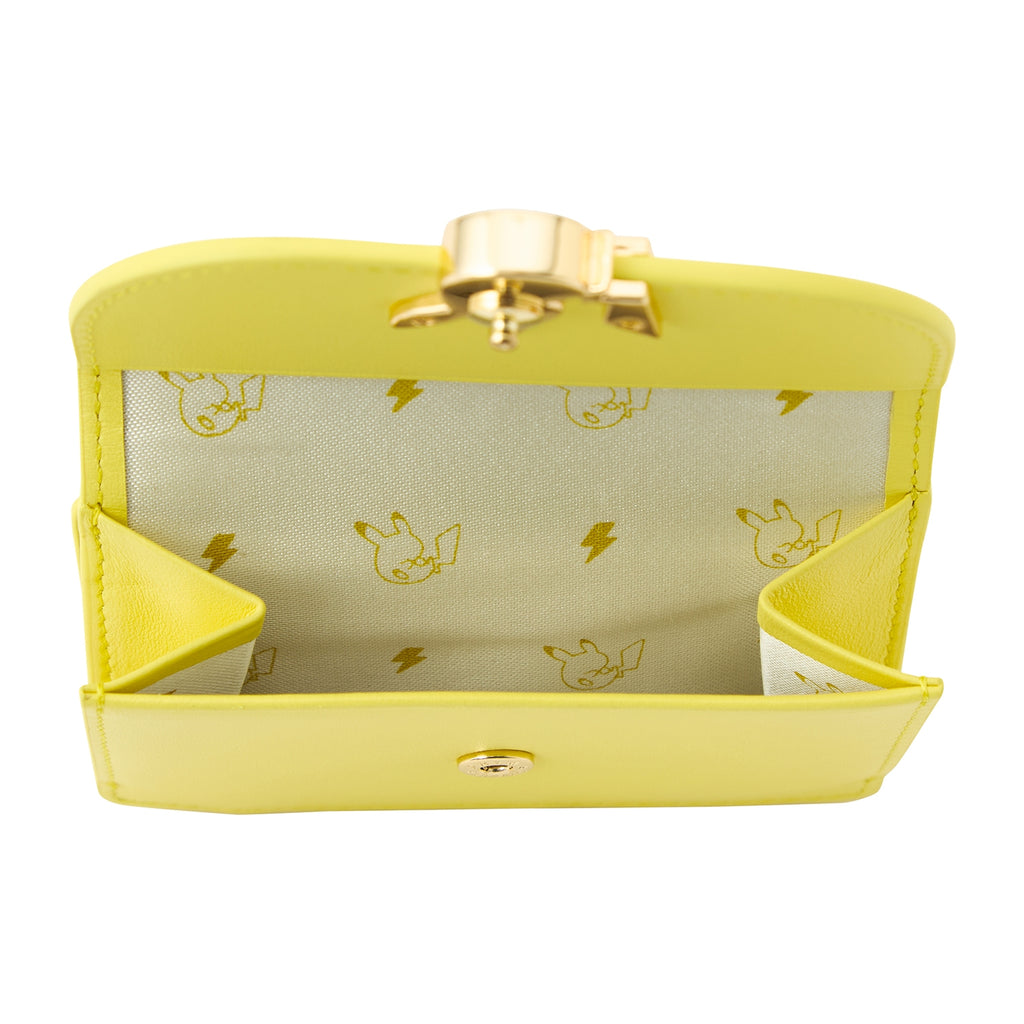 Genuine leather tri-fold wallet Pikachu