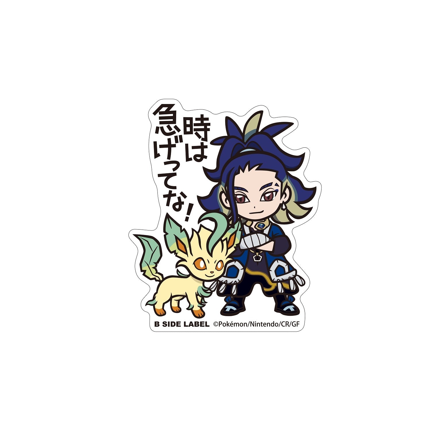 B-SIDE LABEL Pokemon Sticker Leafeon, grass-type Pokemon from Japan, official Pokemon Center product