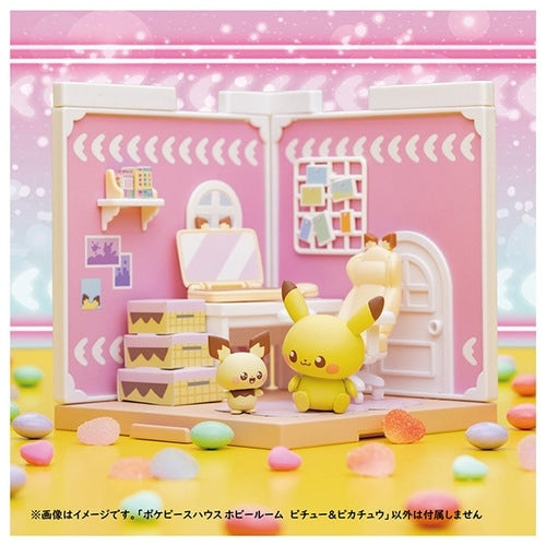 Japanese Pokemon collectible Poke Peace House Hobby Room Pichu & Pikachu figure with intricate details