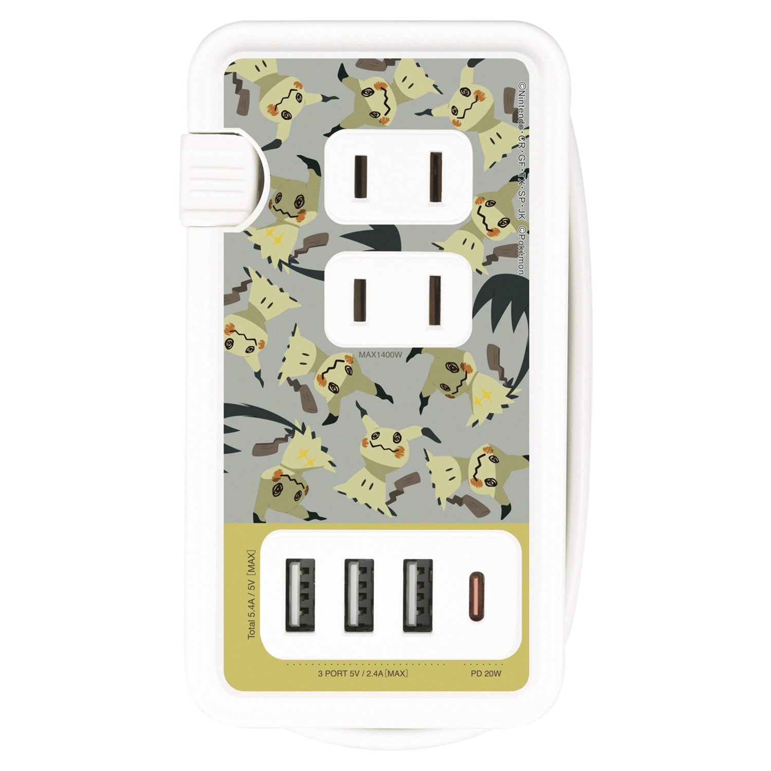 AC tap with USB/USB Type-C Mimikyu