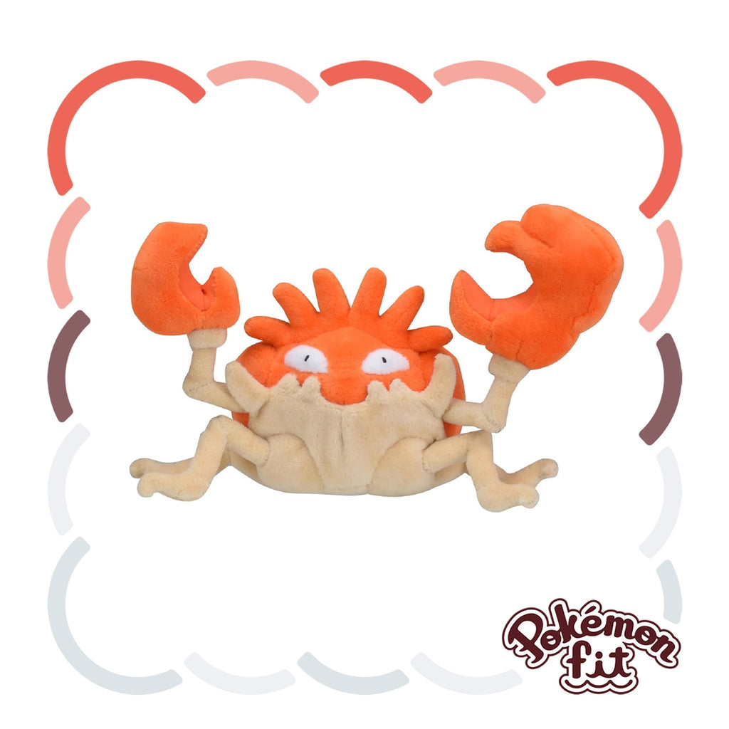 Kingler Plush from Japan, cute crab-like Pokemon with big claws