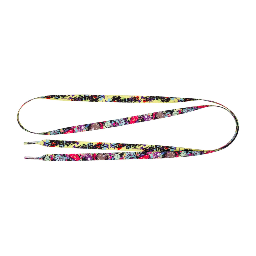 Black shoe laces with anime character design from Japan