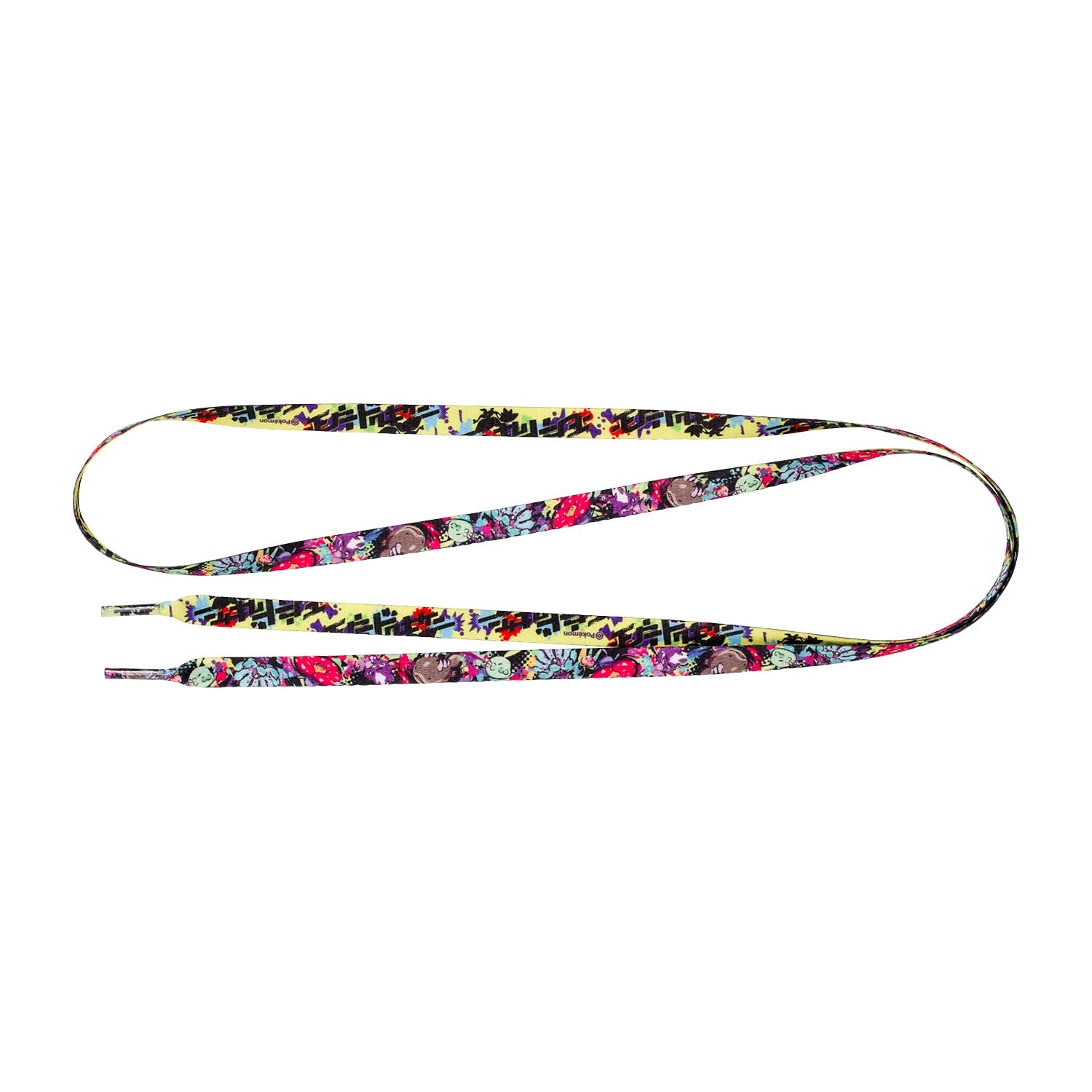 Black shoe laces with anime character design from Japan